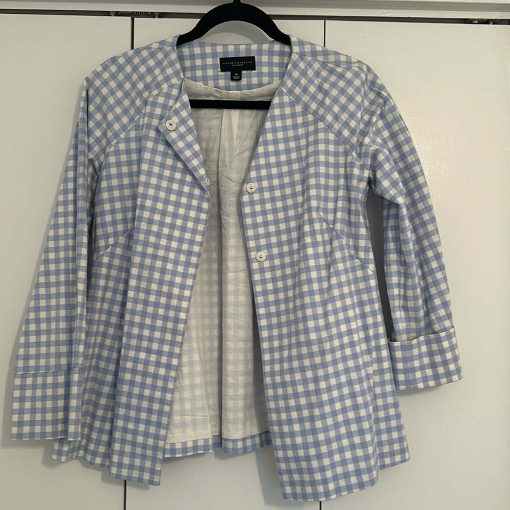 New Victoria Beckham for target spring plaid blazer size XLarge